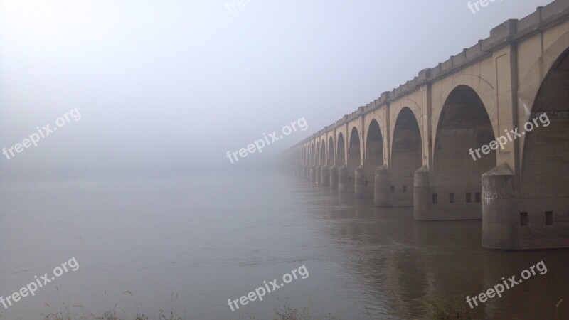 Bridge Fog Architecture Mist Transportation