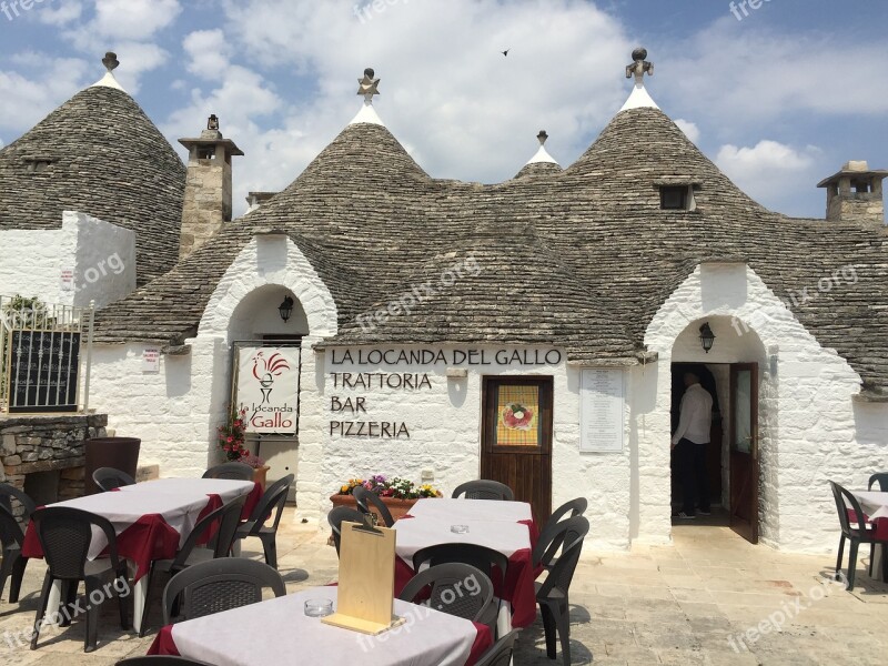 Puglia Restaurant Trulli Free Photos