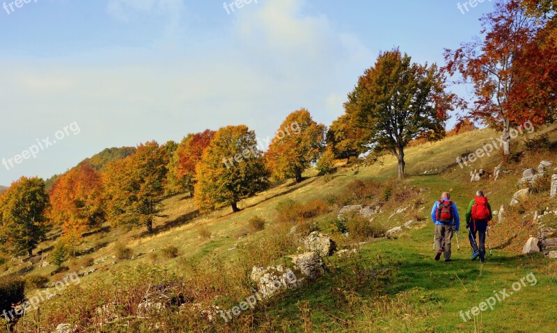 Excursion Trail Walking With Sticks Mountain The European Path