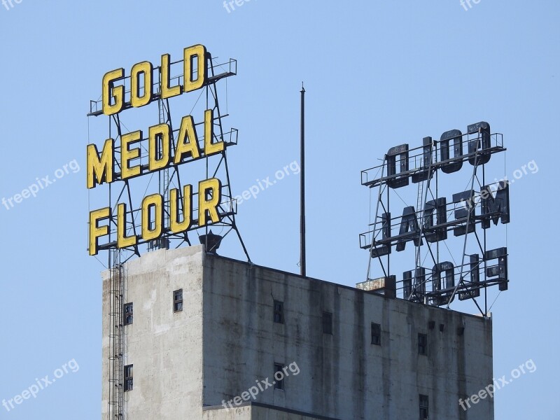 Sign Gold Medal Flour Historic