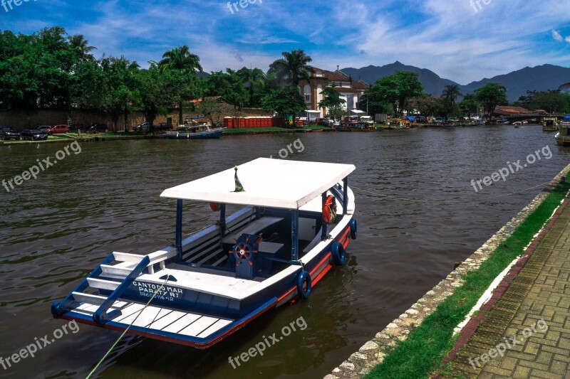 Paraty Canal Barco Boat Landscape