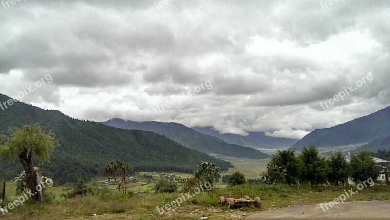 Bhutan Mountain Valley Nature Asia