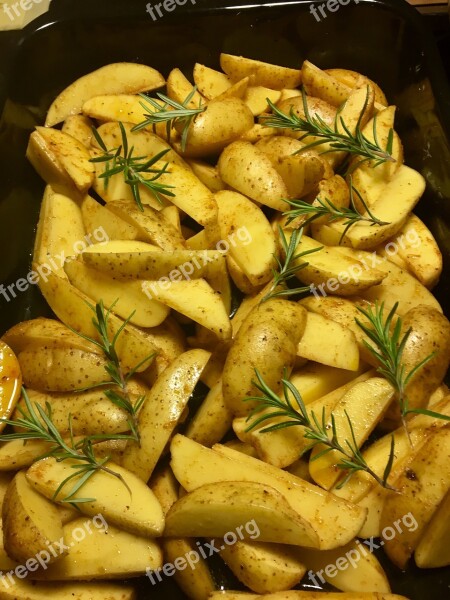 Potatoes Vegan Rosemary Delicious Meal