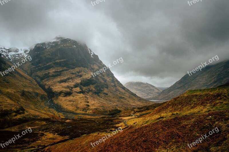 Scotland Landscape Karg Gloomy Sky