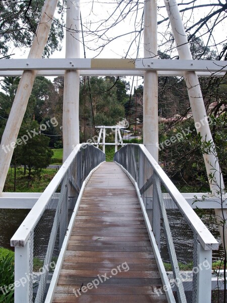 Bridge Footbridge Suspension Bridge Railings Posts