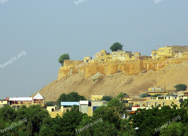 India Rajastan Jaisalmer Fort Yellow Sandstone