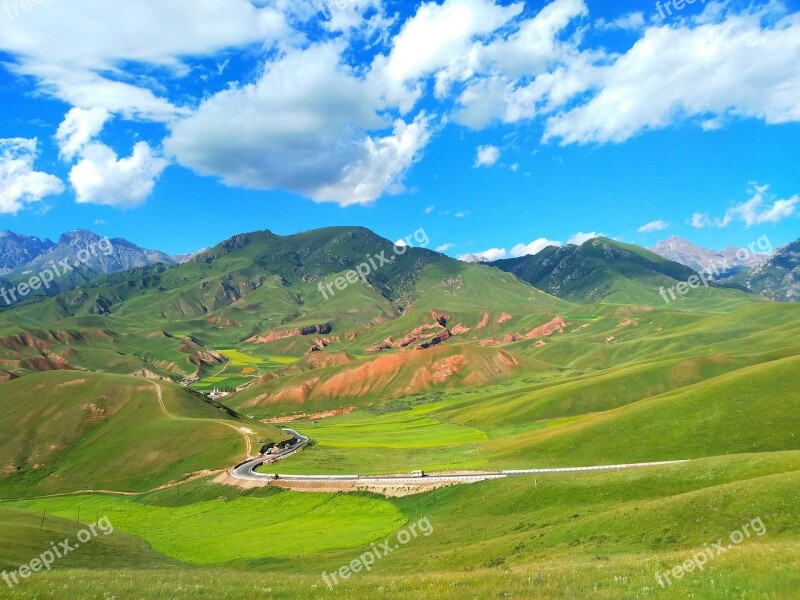 Summer Vacation Qinghai Drow Mountain Free Photos