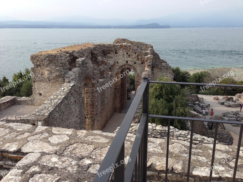 Grotto Of Catullus Remains Roman City Lake Garda Free Photos