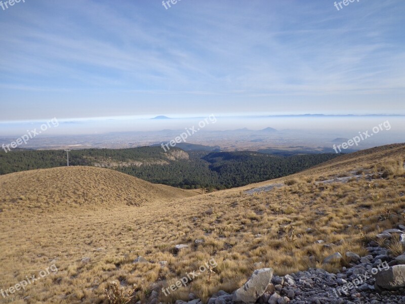 Volcano Nevado De Toluca Hillside Mountain Mexico