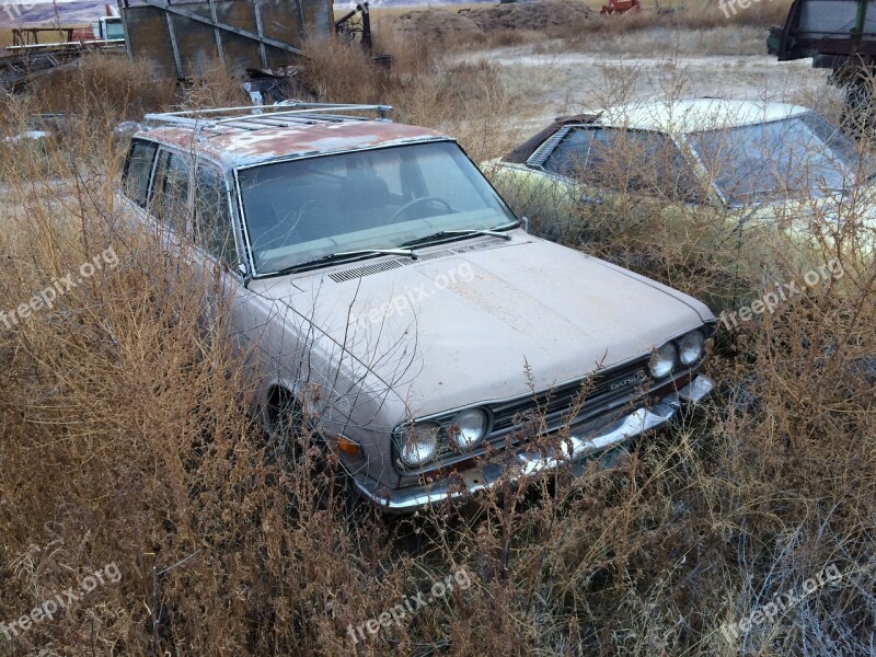 Old Car Rusty Car Datsun 510 Free Photos