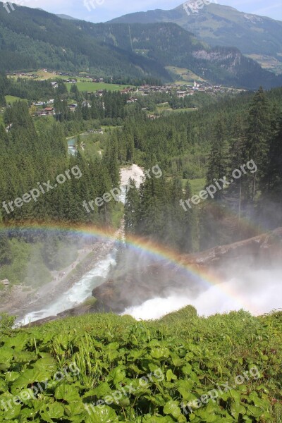 Mountain Mountains Landscape Nature Waterfall