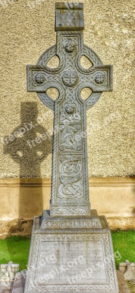 Celtic Cross Headstone Grave Cemetery