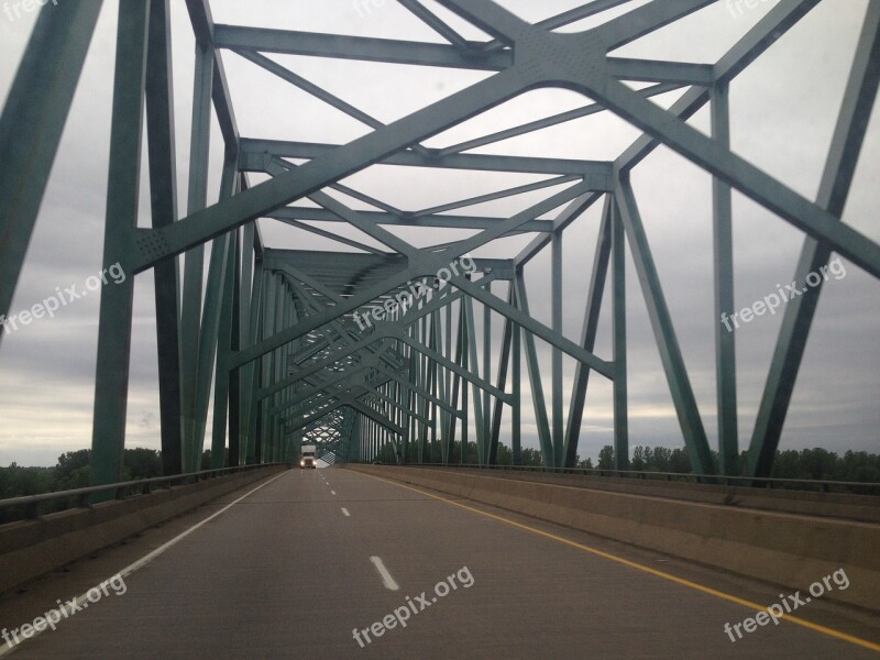 Bridge Crossing Landscape Free Photos