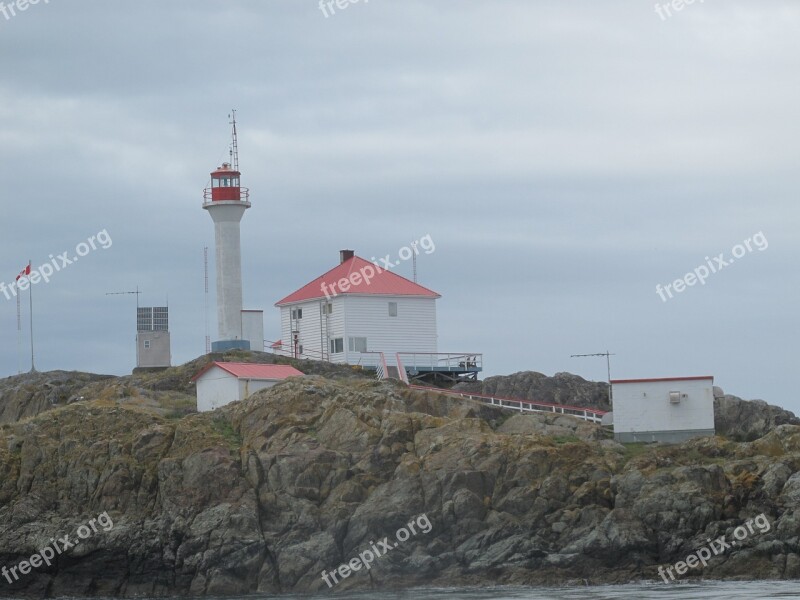 Lighthouse Rock Coast Sea Ocean