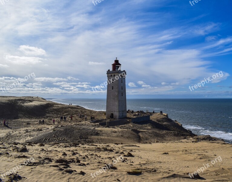 Lighthouse Rubric North Sea Denmark Free Photos