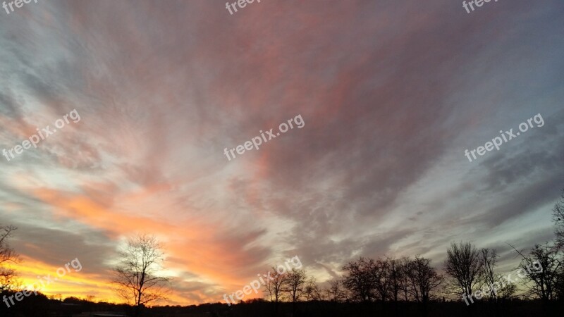 Sun Sunset Twilight Nature Sunset France