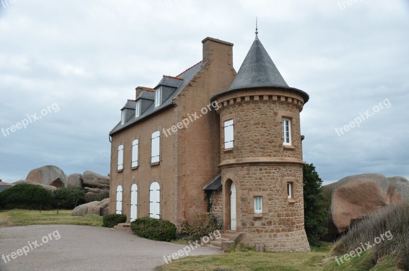 Pink Granite Coast France April Free Photos