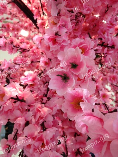 Sakura Fake Flowers Pink Blossom