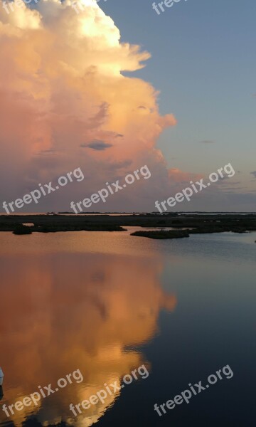 Clouds Gulf Of Mexico Marsh Nature Florida