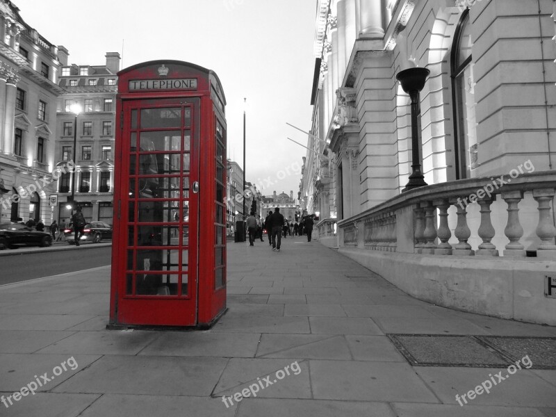 London Phone Booth English United Kingdom Red