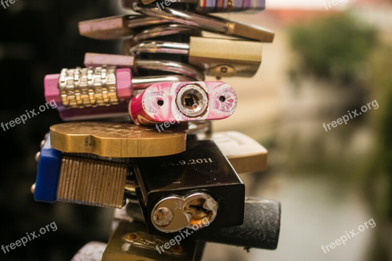 Prague Lennon Wall Bridge Locks Free Photos