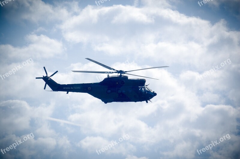 Helicopter Army Take Off Military Soldiers