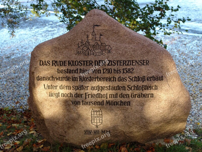 Glücksburg Stone Note Information Castle