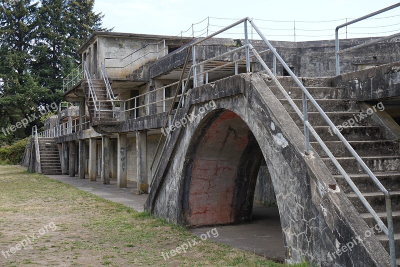 Battery Concrete Structure Stairs Medieval