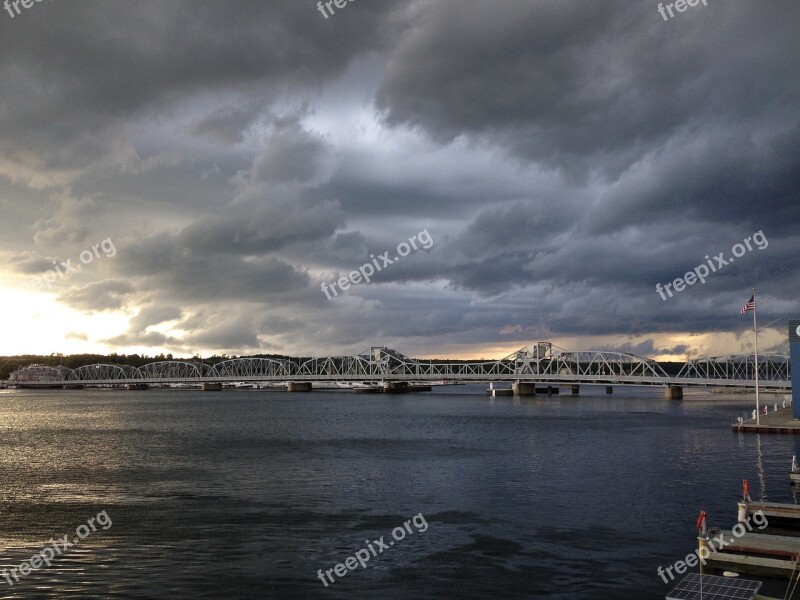 Sturgeon Bay Wisconsin Bridge Storm Flag