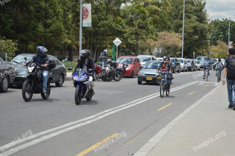 Bogotá Unal Bicycle Cyclist Free Photos