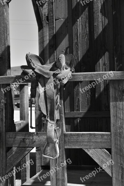 Western Black White Saddle Rodeo