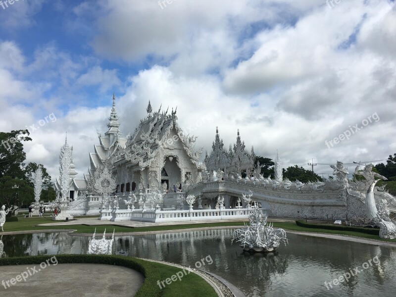 White Temple Chiang Rai Wat Rong Khun Buddhist Temple Architecture