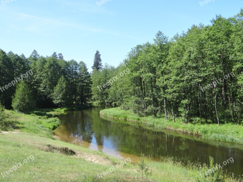 Black Hangcha River Masuria Water Landscape