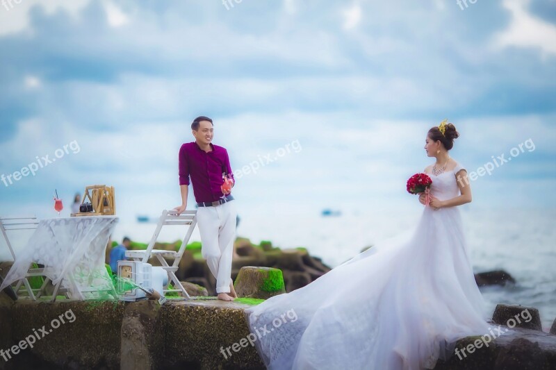 Wedding Weddings Natural Field Wedding Photo