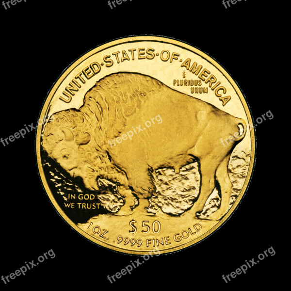 Nickel 24 Karat Coin Gold Bull