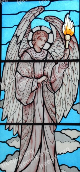 Angel Stained Glass Windows Guard Free Photos