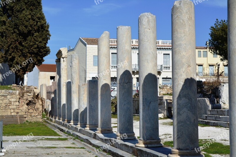 Grace Athens Columns Free Photos