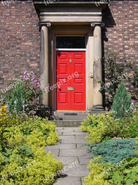 Great Britain England Carlisle Door Red