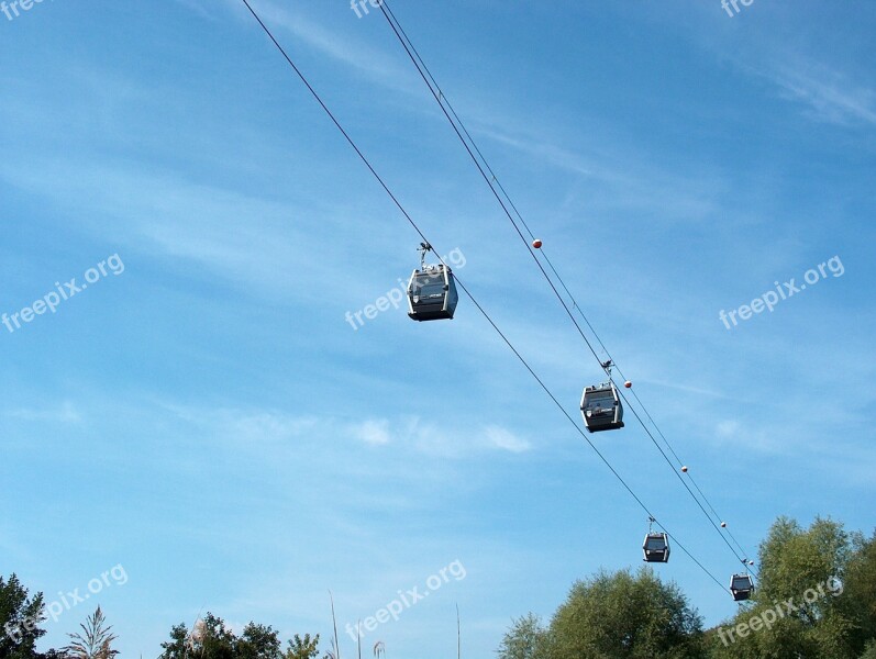 Cable Car Nature Sky Clouds Berlin