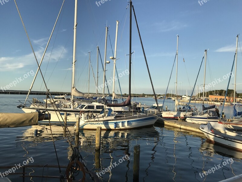 Barth Bodden Barther Bodden Port Abendstimmung