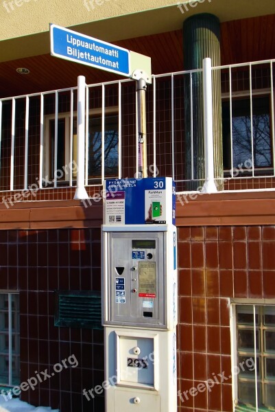 The Ticket Machine Parking The Device Payment Wall