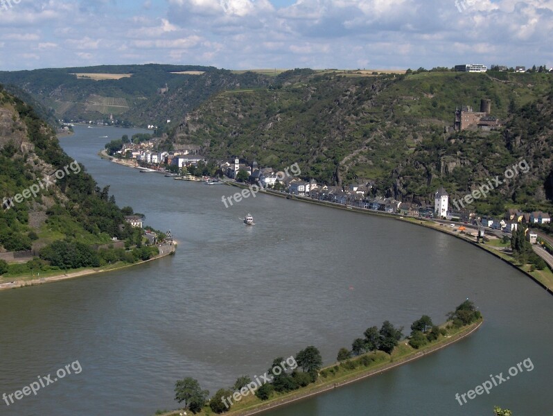 The Upper Middle Rhine Valley World Heritage Site Rheinsteig St Goarshausen Free Photos