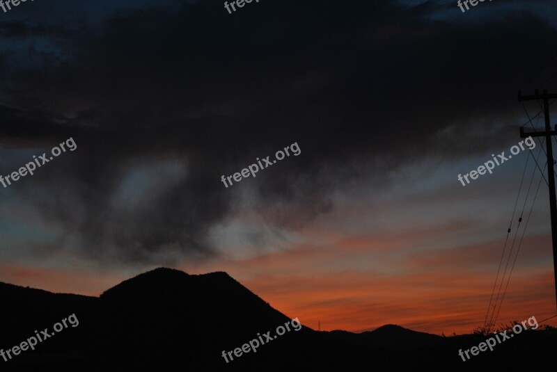 Tlapa De Comonfort Hill Sunset Clouds Free Photos