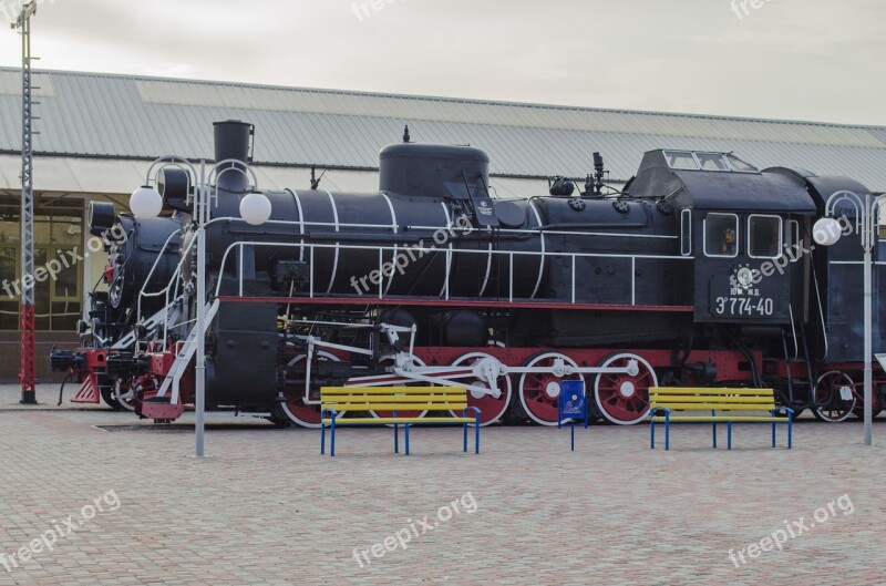 Steam Locomotive Vintage Boiler Exhibit Museum