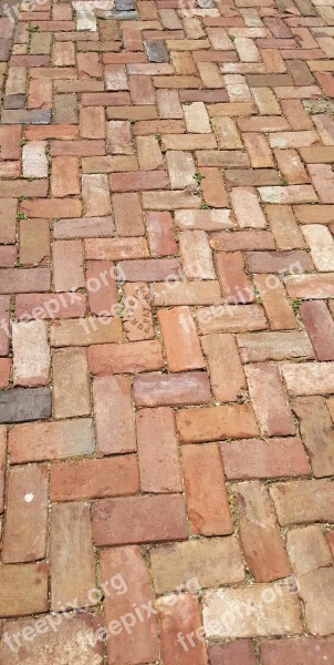 Brick Stone Walkway Sidewalk Vintage