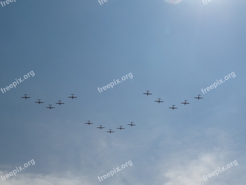 Aircraft Parade In Formation Free Photos