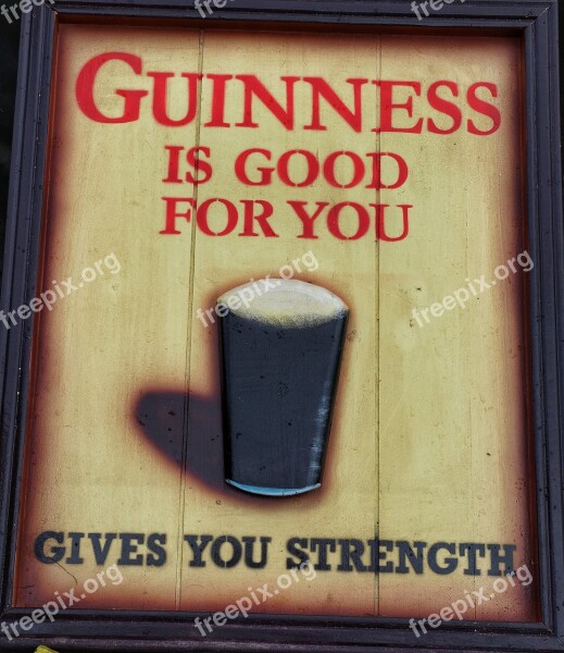 Old Guinness Sign Signage Ireland