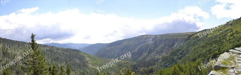 The Giant Mountains Panorama Nature Trip Mountain Panorama