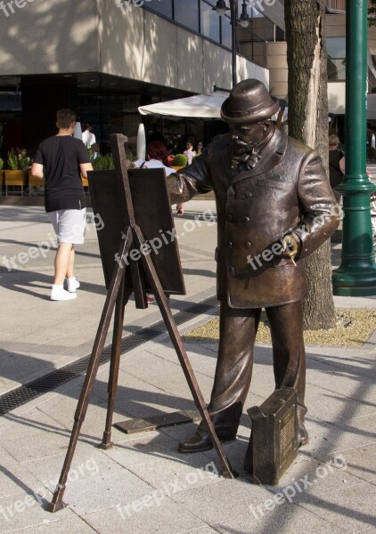 Hungary Budapest Man Bronze Painter