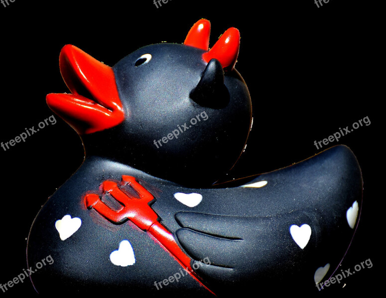 Quietscheente Devil Duck Rubber Cute